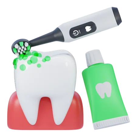 Brushing teeth  3D Icon