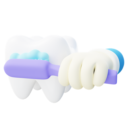 Brushing Teeth  3D Icon