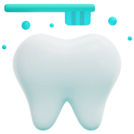 Brushing Teeth 3D Icon