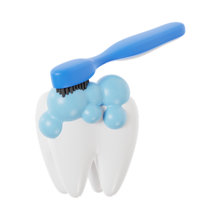 Brushing Tooth  3D Icon