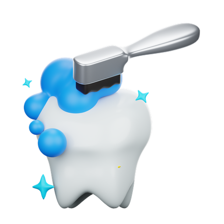 Brushing Tooth  3D Icon