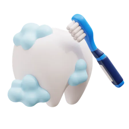 Brushing Tooth  3D Icon