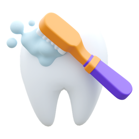 Brushing Tooth  3D Icon