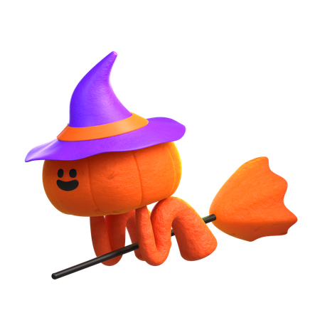 Bruxa abóbora  3D Icon