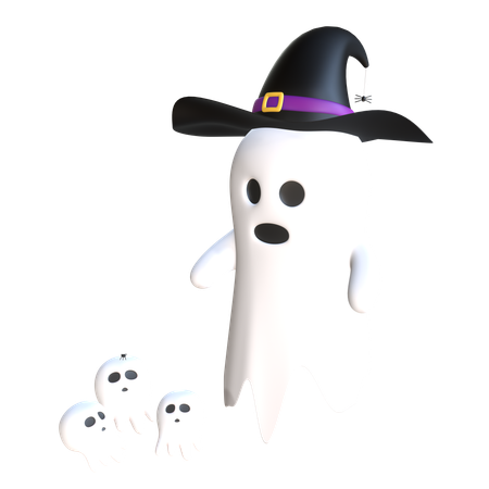 Bruxa fantasma  3D Icon