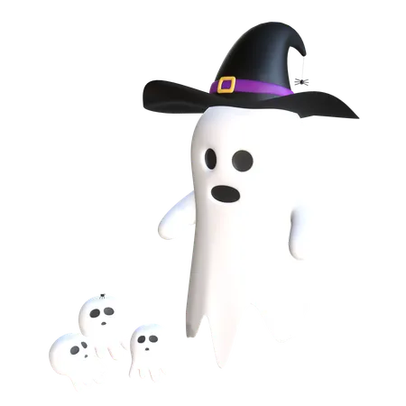 Bruxa fantasma  3D Icon