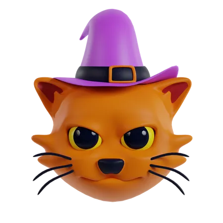 Gato bruxa  3D Icon