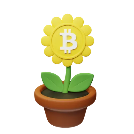 Bsv Crypto Plant Pot  3D Icon
