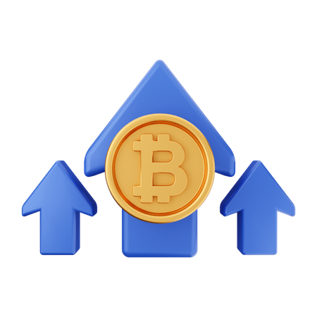 Augmentation du BTC  3D Icon