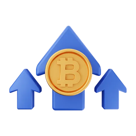 Augmentation du BTC  3D Icon