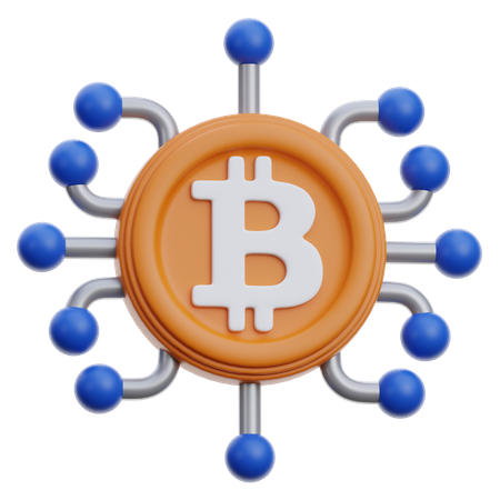 Cadeia btc  3D Icon