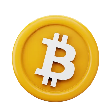 Pièce de monnaie Bitcoin BTC  3D Icon