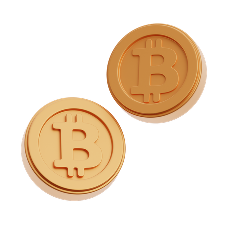 BTC 동전  3D Icon