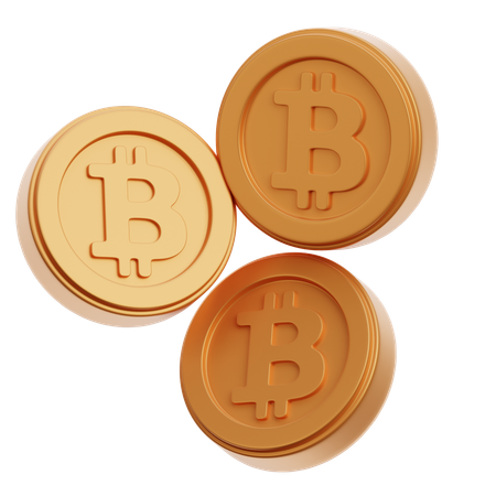 BTC 동전  3D Icon