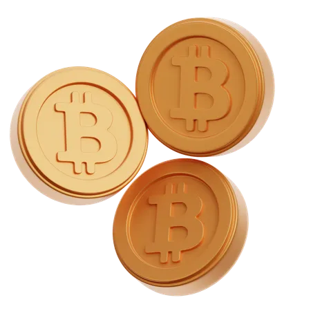 BTC 동전  3D Icon