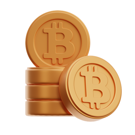 BTC 동전  3D Icon