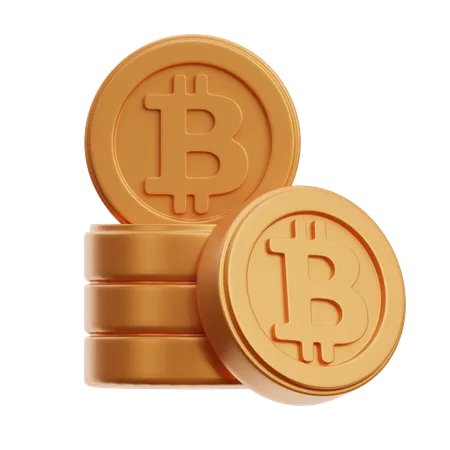 BTC 동전  3D Icon