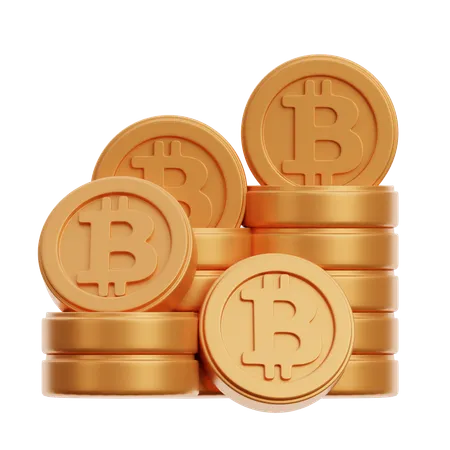 BTC 동전  3D Icon