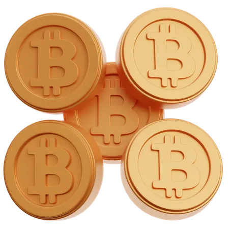 BTC 동전  3D Icon