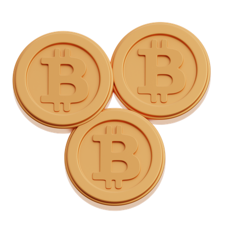 BTC 동전  3D Icon