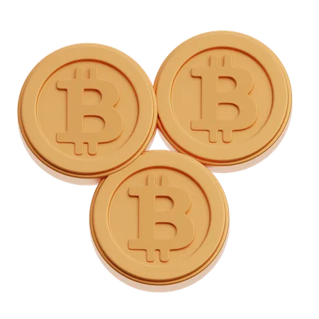 BTC 동전  3D Icon