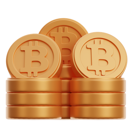 Btc Coins  3D Icon