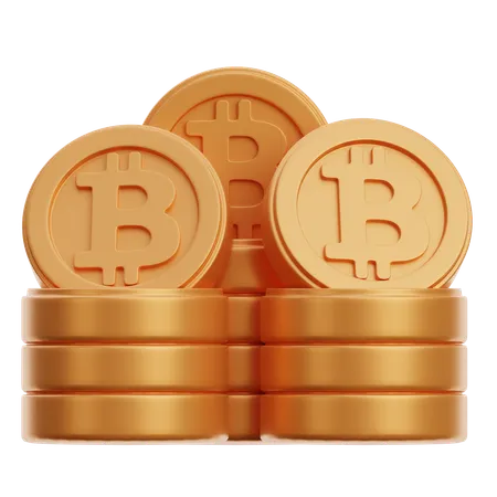 Btc Coins  3D Icon