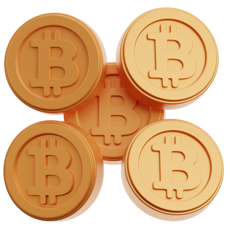 Btc Coins  3D Icon