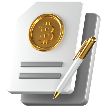 Btc Contract  3D Icon