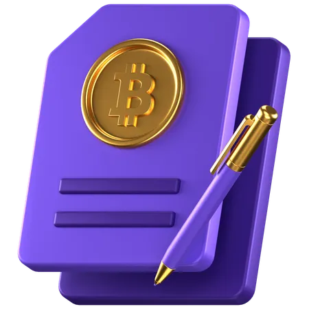 Btc Contract  3D Icon