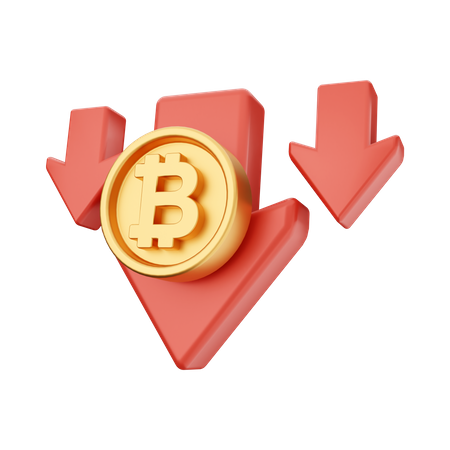 Btc Decrease  3D Icon