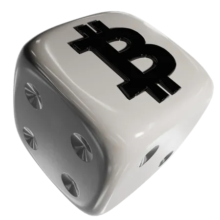 BTC Dice  3D Illustration