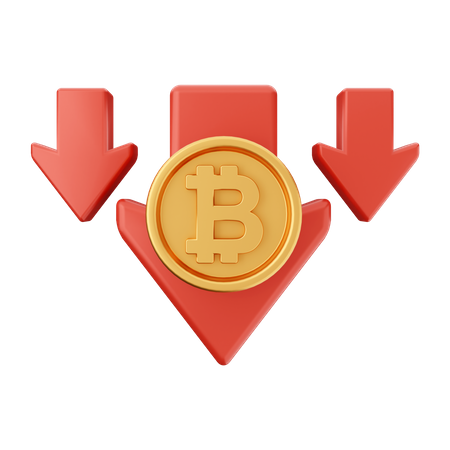 Diminution du BTC  3D Icon