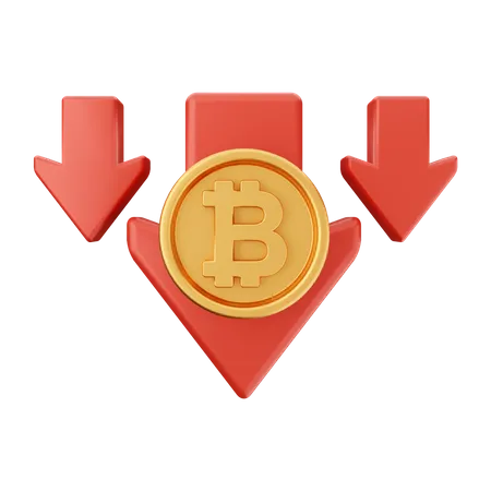 Diminution du BTC  3D Icon