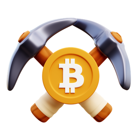 Minería btc  3D Icon