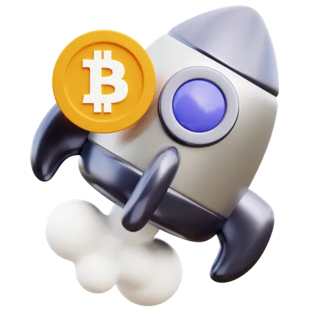 BTC ロケット  3D Icon