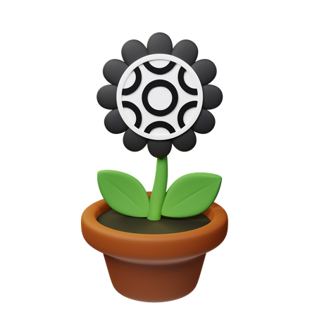 Btrst Crypto Plant Pot  3D Icon