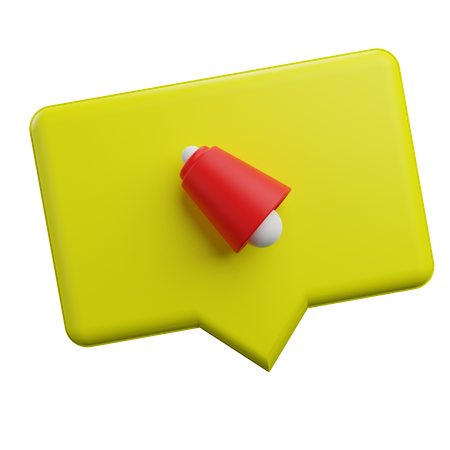 Bubble and bell  3D Icon