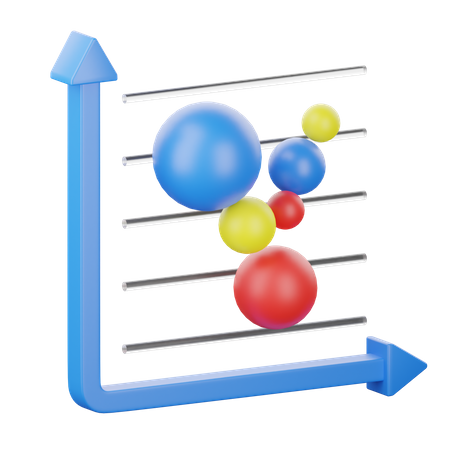 Bubble Chart  3D Icon