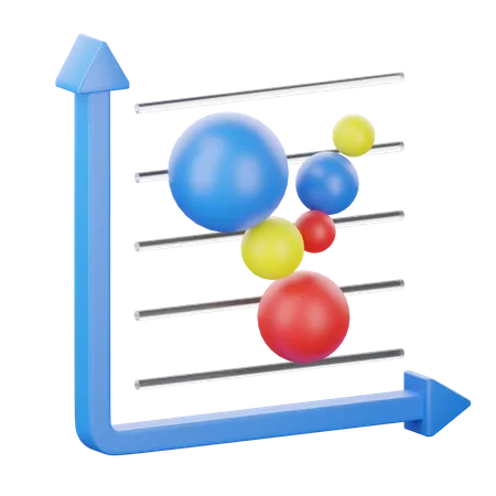 Bubble Chart  3D Icon