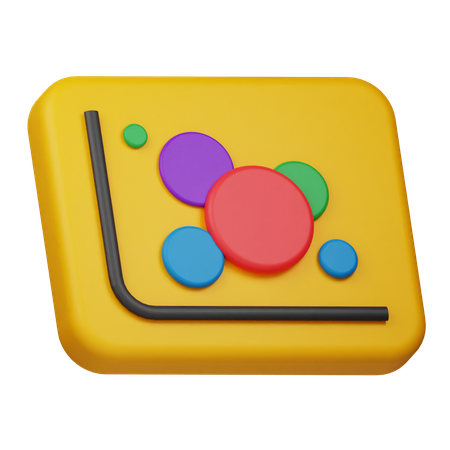 Bubble Chart  3D Icon