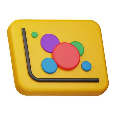 Bubble Chart  3D Icon