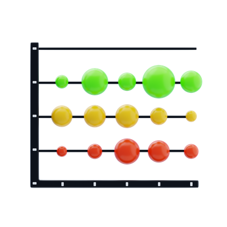 Bubble Chart  3D Icon