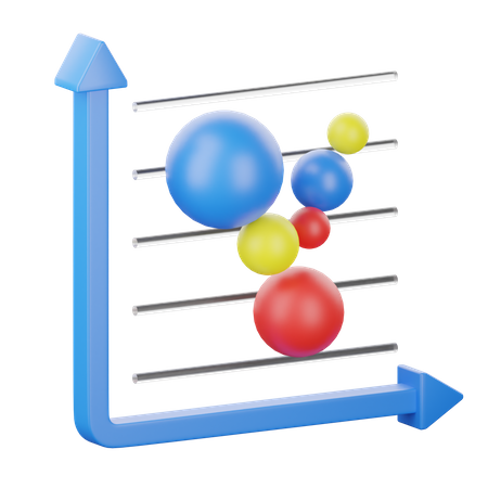 Bubble Chart  3D Icon