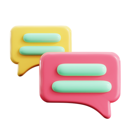 Bubble Chat  3D Icon