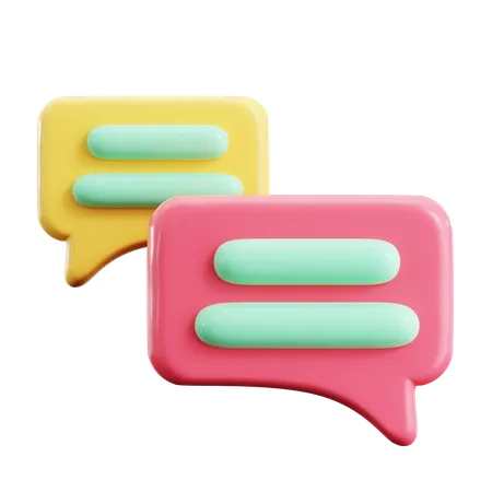 Bubble Chat  3D Icon