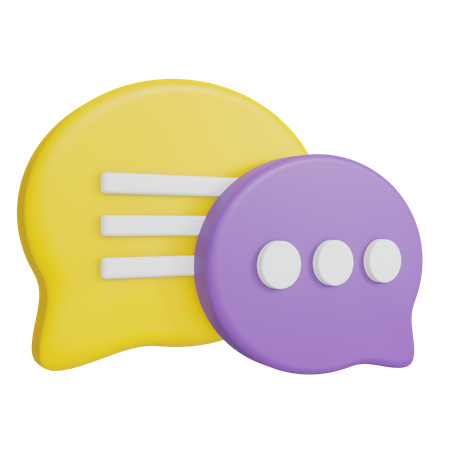 Bubble Chat  3D Icon