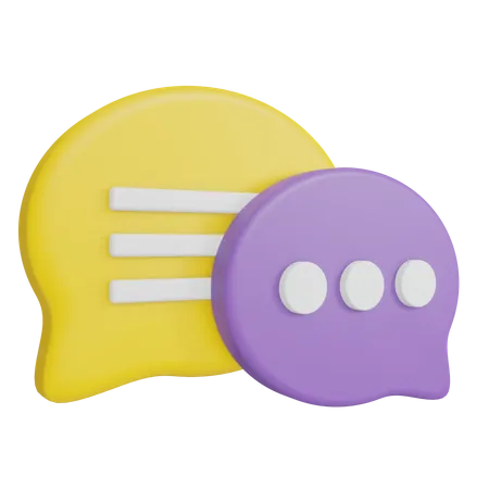 Bubble Chat  3D Icon