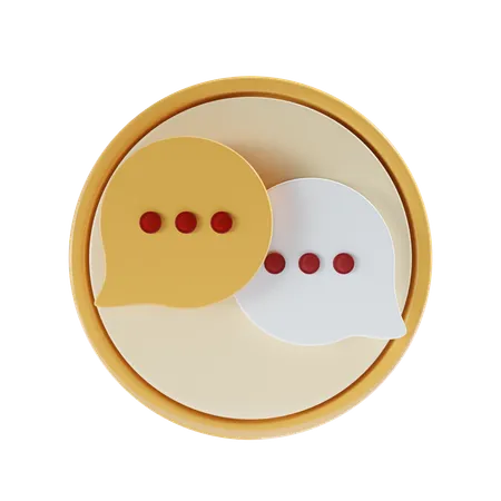 Bubble Chat  3D Icon