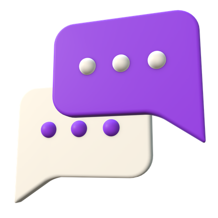 Bubble Chat  3D Icon